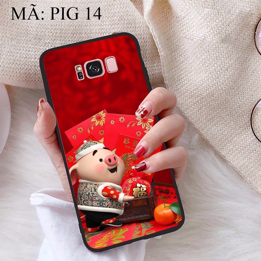 Ốp lưng Samsung S8 Plus viền dẻo TPU BST Pig Cute