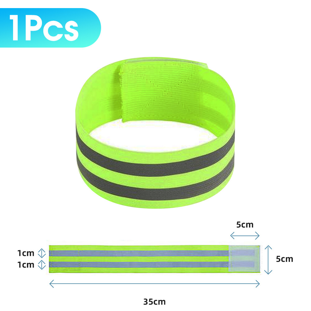 FONKEN Reflective Bands Elastic Armband Wristband Ankle Leg Straps Kids Safety Reflector Tape Straps for Night Jogging Biking Running