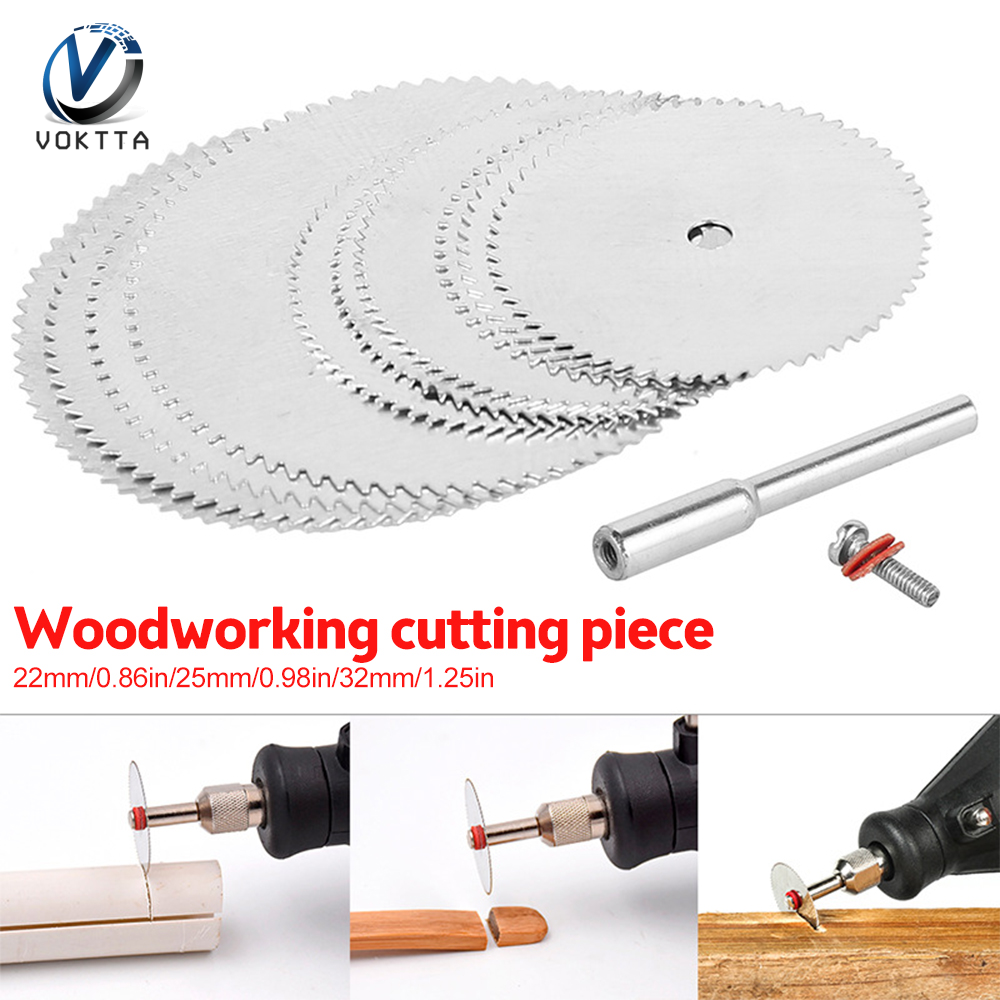 VOKTTA Stainless Steel Woodworking Cutting Blades Micro Electric Small Slicing Saw Blades Wood Carving Tools Hand Electric Drill Saw Blades