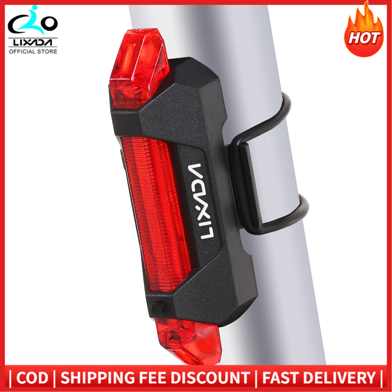 Lixada đèn xe đạp sạc usb, đèn hậu xe đạp, đèn hậu xe đạp không thấm nước đèn cảnh báo an toàn phía sau đuôi đèn