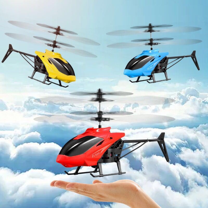 Hand Induction Remote Control Helicopter With Light Kid Toy Cool Boy Gift