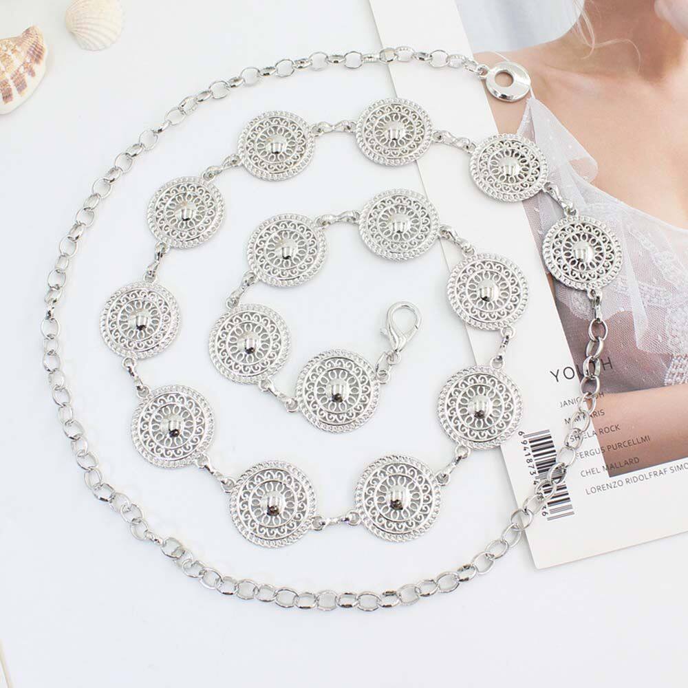 ALICE XU Punk Personality Women Belts Gold Silver Hollow Chain on Pants Waist Corset Chain Belts Body Chain Women Waist Chain Metal Waist Belts