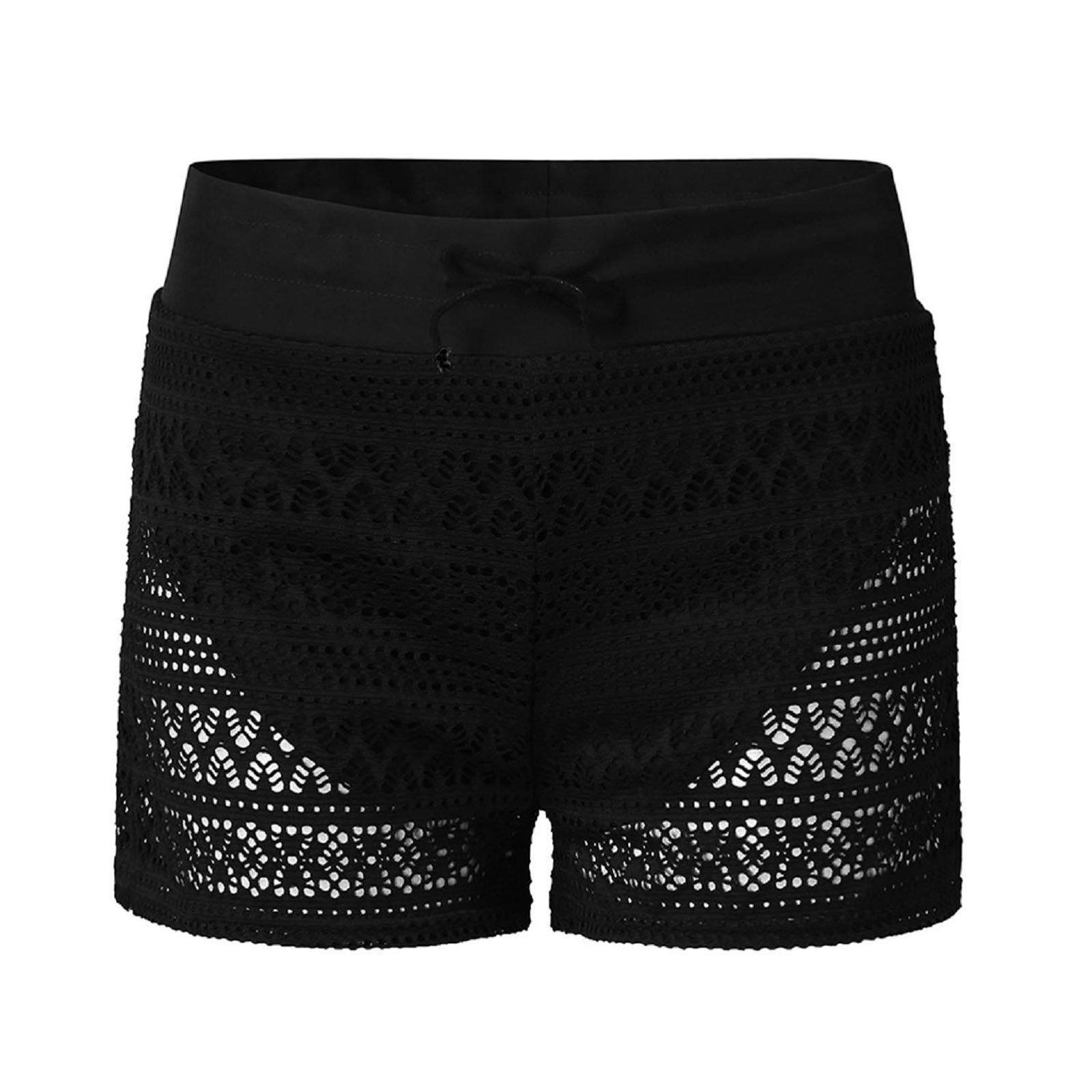 Happybuyner Dames Hoge Taille Bikinibroekjes Trekkoord Taille Visnet Badpak Slips Broek Badmode Tankini Zwemmen_voghion.com