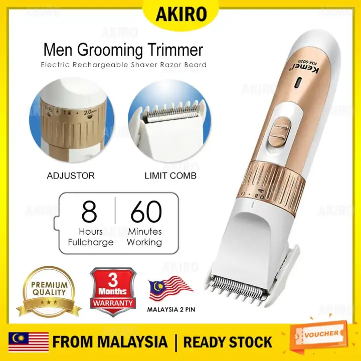Akiro Malaysia Plug Kemei Electric Rechargeable Cordless