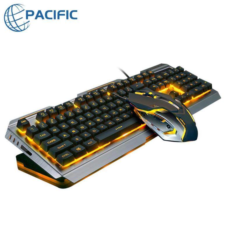 V1 USB Wired Ergonomic Backlit Mechanical Feel Gaming Keyboard Mouse Set Singapore