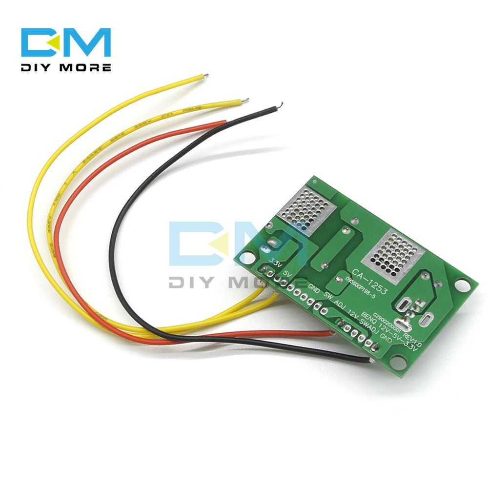 [100% original] diymore CA-1253 12V to 5V to 3.3V DC-DC Step-Down Module LCD Power Supply Board Voltage Conversion Module with Wire