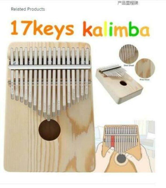 【Kalimba】【CNY Gift】【Children Gift】17 Keys Kalimba African Solid Mahogany Wood Thumb Piano Finger Percussion Gifts Malaysia