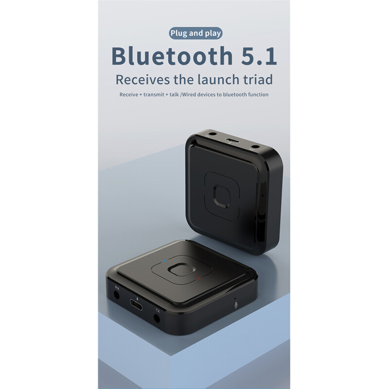 Bluetooth Receiver Transmitter 2- In-1 Usb Audio Adapter Support Hands-free Voice Calling