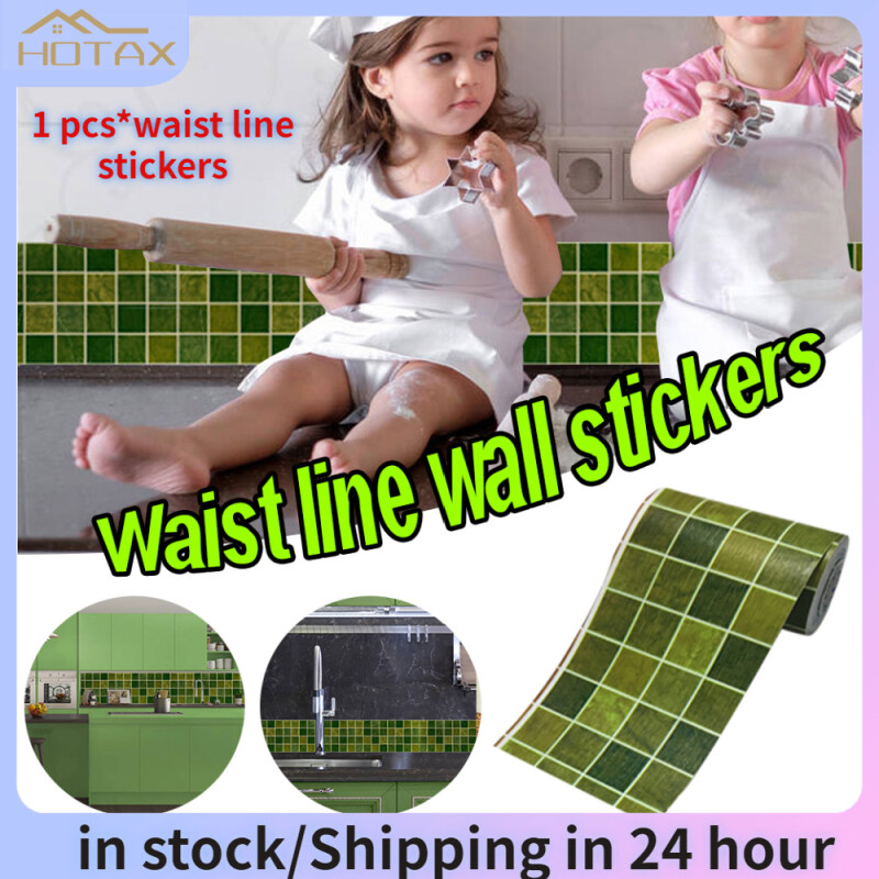 HX Tự Dính Chân Tường Dán Dây Thắt Lưng, Hình Dán Đường Viền, Gạch Không Thấm Nước Sàn Nghệ Thuật Vòng Eo Hình Dán Tường Decal Trang Chủ Phòng Tắm Nhà Bếp Hình Nền