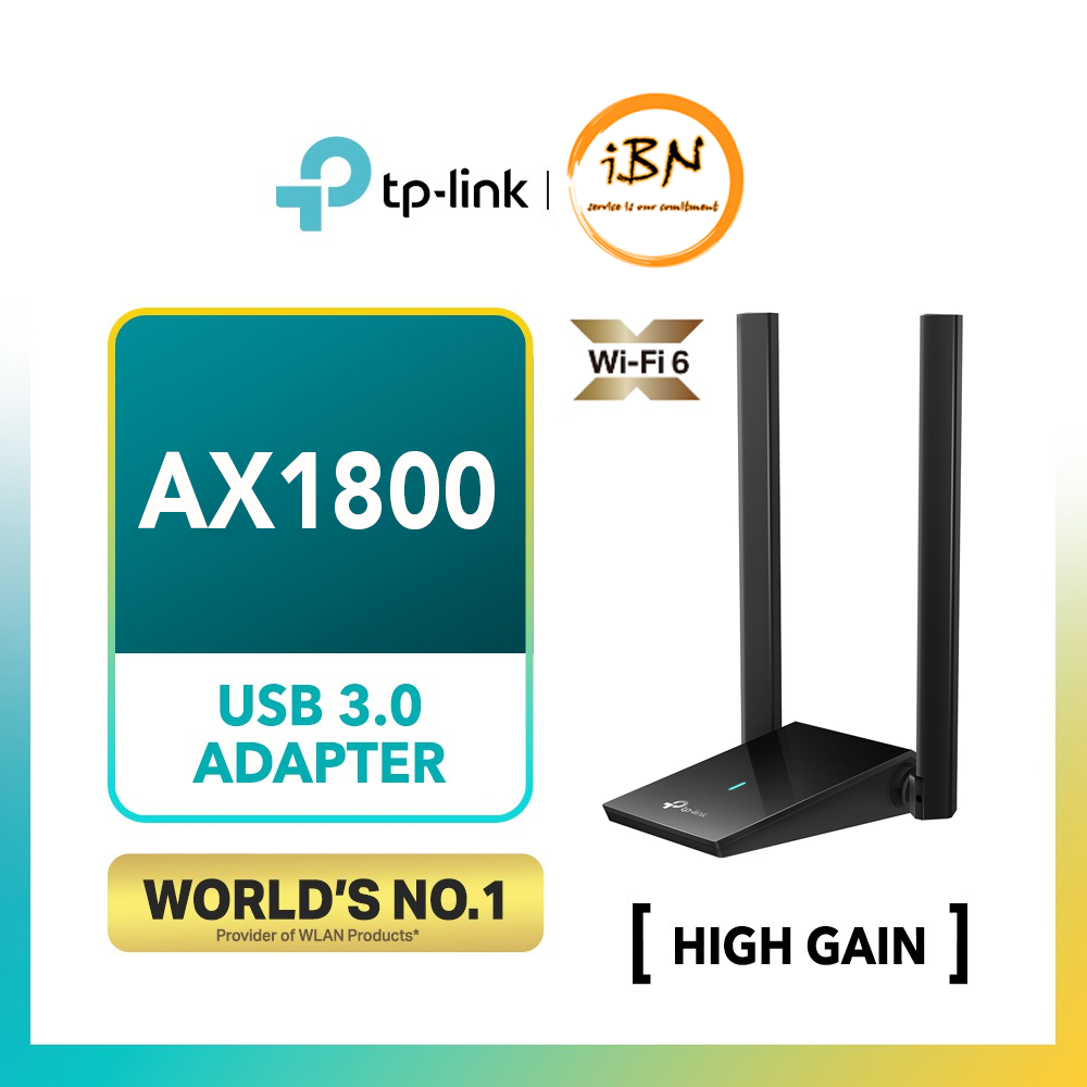 TPLINK AX1800 High Gain Dual Band WiFi 6 USB 3.0 Wireless Adapter
