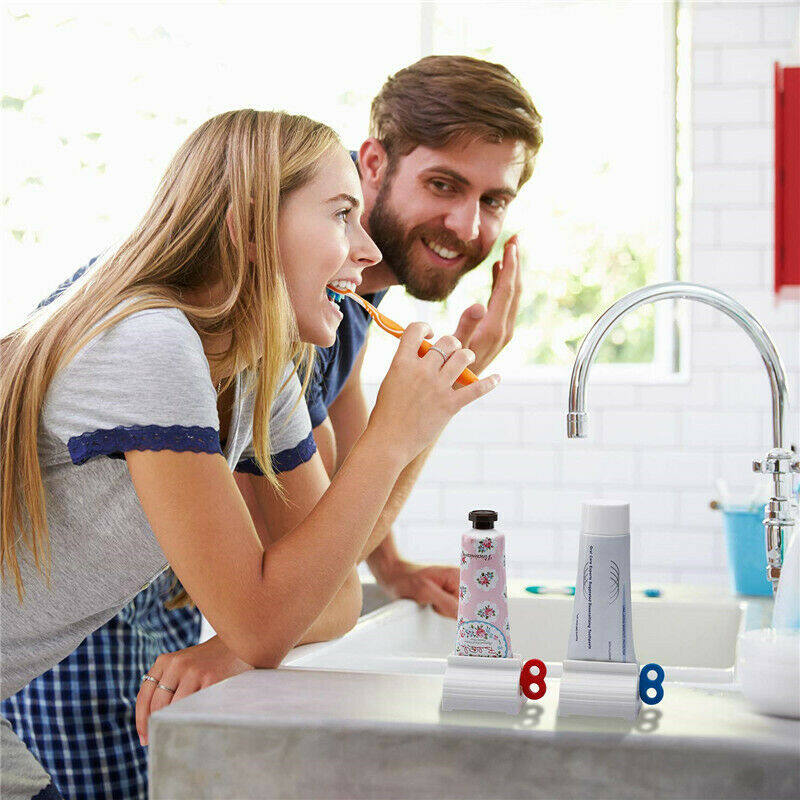 [PANDHY'S] Toothpaste Tube Squeezer Easy Dispenser Rolling Holder Bathroom Supplies