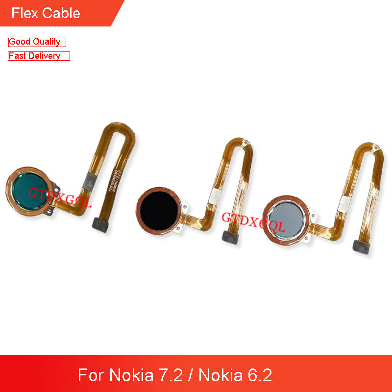 6.3 inches new for nokia 7.2 / nokia 6.2 fingerprint sensor home button key touch id flex cable