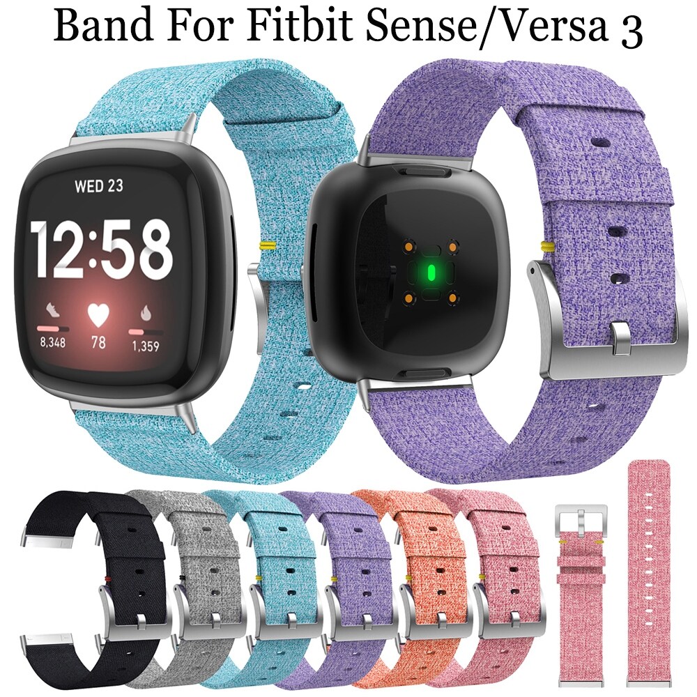 [HOT W] Fitbit Nylon Versa 3 Watch Bracelet Canvas Strap Fitbit Versa 3 - High Quality - Aliexpress