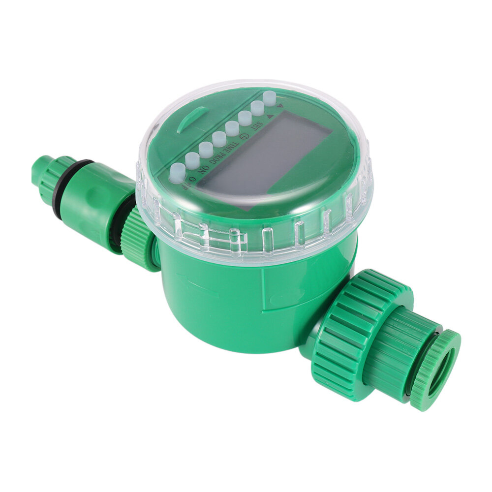 Electronic Automatic Irrigation Controller Watering Control Device LCD Display Automatic Intelligent Electronic Garden Water Timer Rubber Solenoid Valve Irrigation Sprinkler Control Irrigation Timer for Garden Adjustable Mode Spraying Garden Irrigation