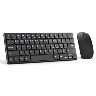 Mini Five-Row Wireless Keyboard and Mouse Set for Home Office for Laptops Without Battery thumbnail