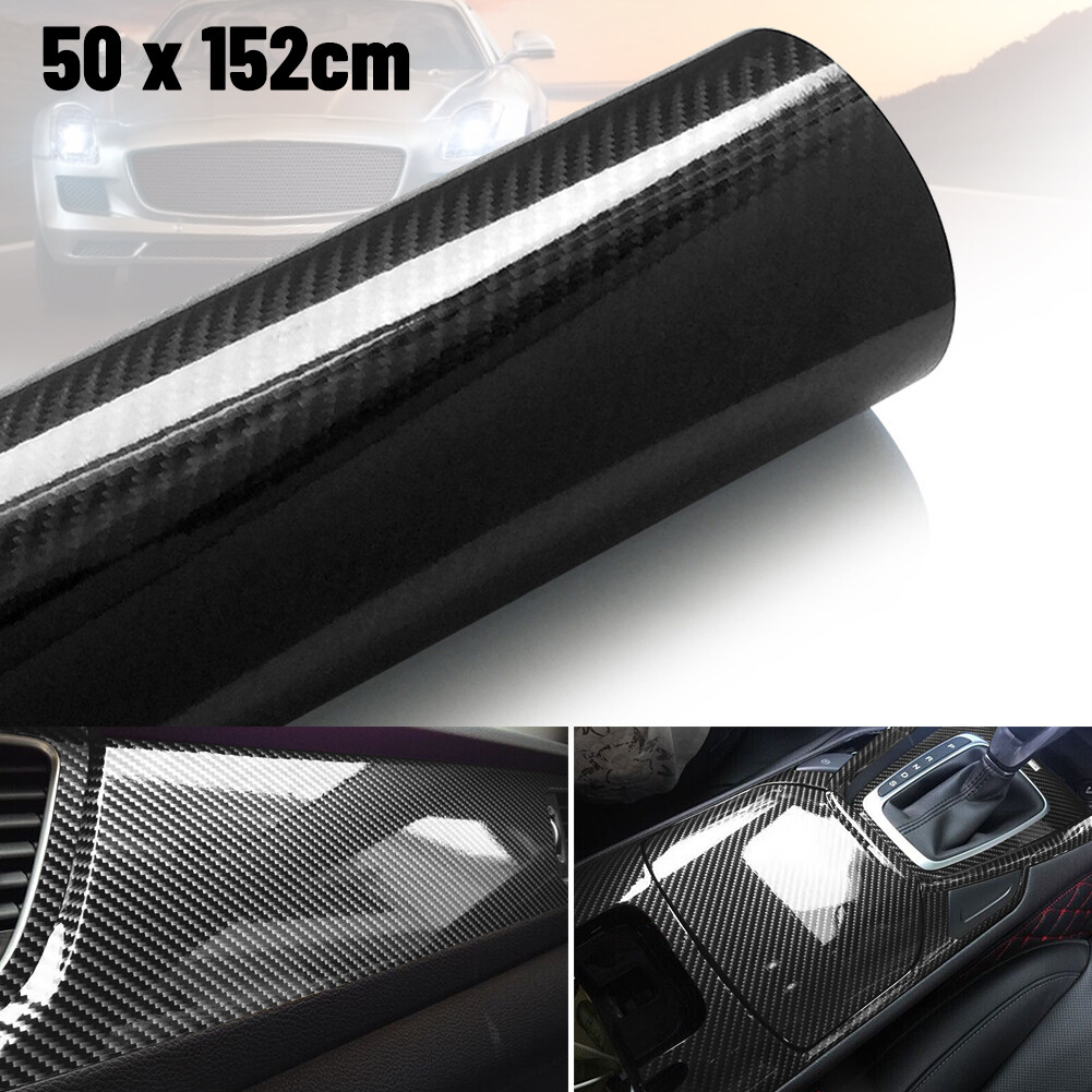 SUNY [ready stock&Free Ship]50*152cm Car Styling DIY High Glossy 6D Carbon Fiber Vinyl Wrap Film Motorcyle Automobiles Car Sticker and Decals Accessorise