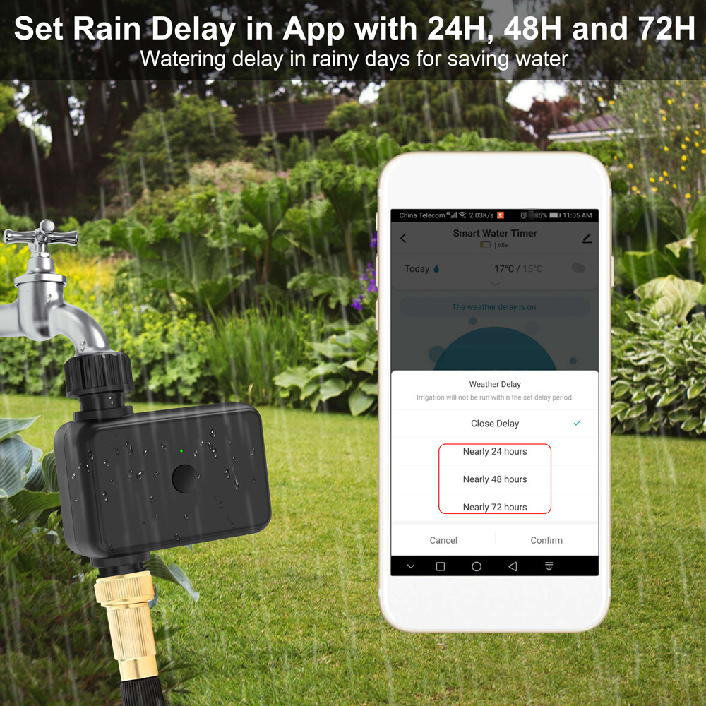 Cảm biến thông minh tuya Wifi làm vườn tưới tự động hẹn giờ tưới nước thiết bị tưới nước tự động vườn ban công mưa Cảm biến điều khiển hệ thống tưới thông minh điều khiển