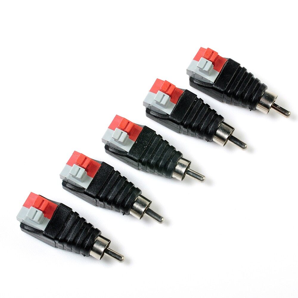 【Akula Store】loa, Bộ Chuyển Đổi Đầu Nối Dây Cáp A/V Sang Âm Thanh RCA Đực Giắc Cắm Nhấn