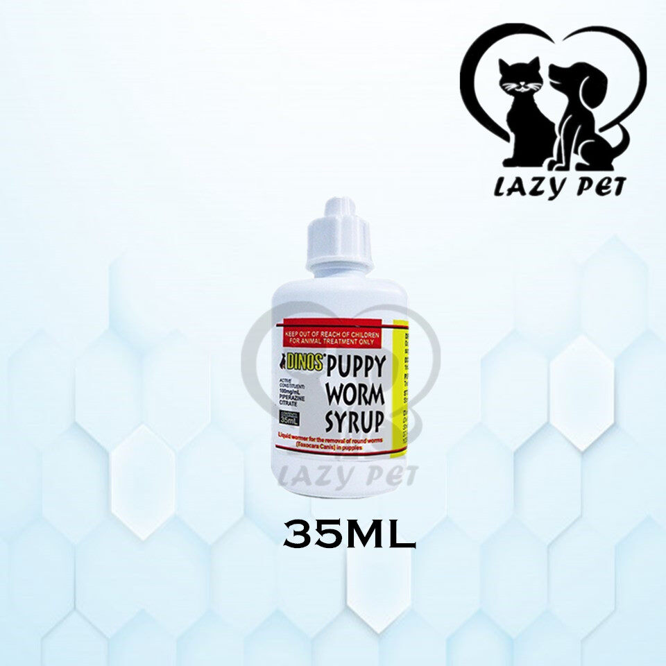 Dinos Puppy Worm Dewormer Syrup (Dog) 35ML Ubat Cacing Lazada