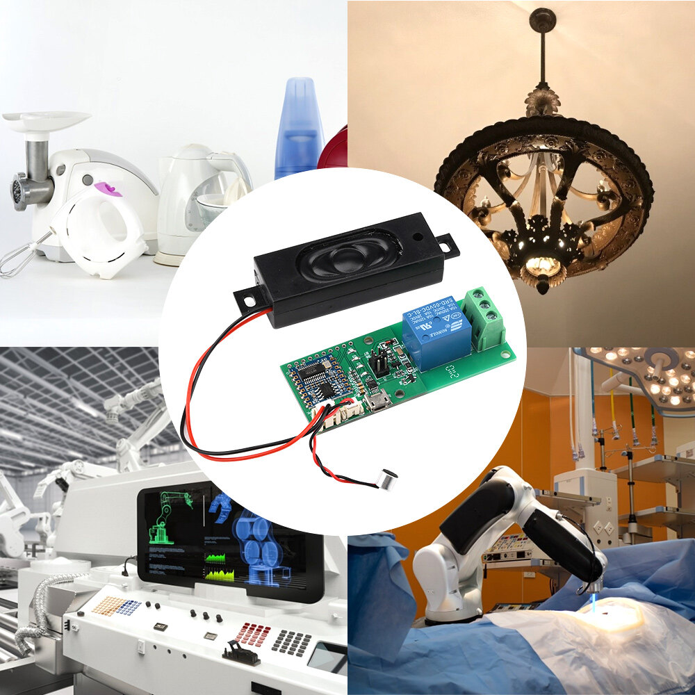 diymore HLK-V20 Mô-đun Điều Khiển Chip Nhận Dạng Giọng Nói Thông Minh, Mô-đun Cổng Nối Tiếp, Công Tắc Điều Khiển Bằng Giọng Nói Đánh Thức Tùy Chỉnh