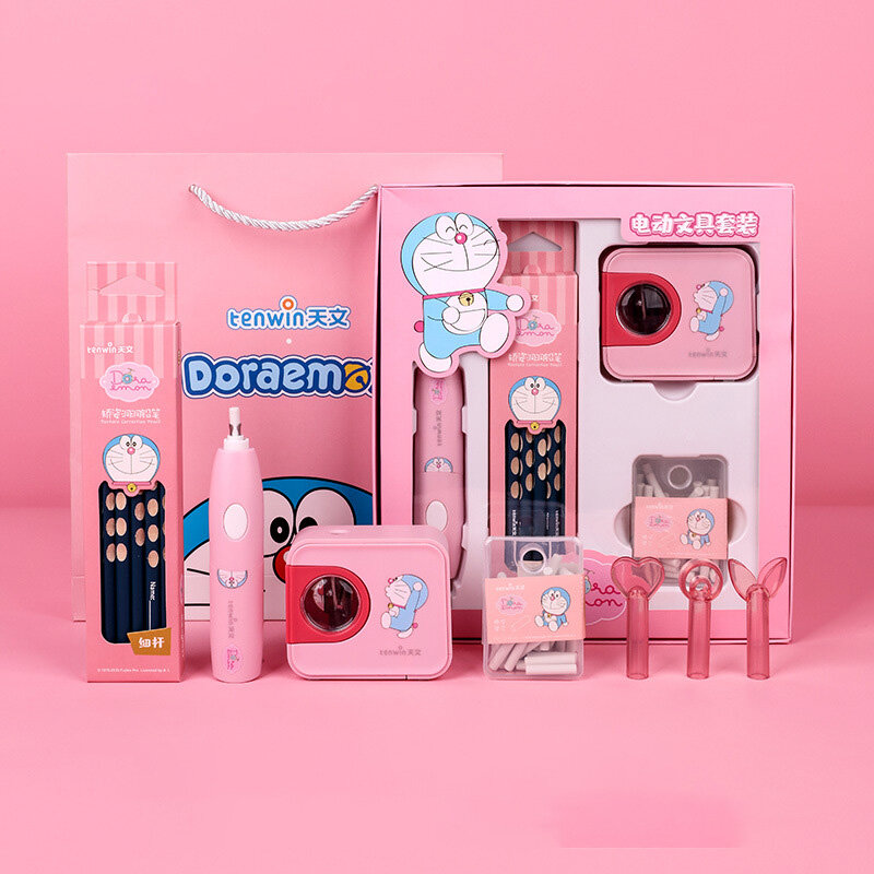 Electric Stationery Set Electric Pencil Sharper Eraser Pencil Student Gift Children's Prize Stationery Set Holiday Gift Study Gift Box