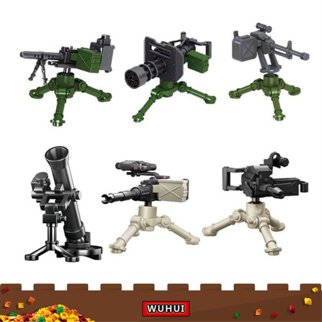 WUHUI 6pcs Military Pieces Building Block Set Toys  Toys Military accosories Toys Building Bricks Kids Toy Toys For Boys Girls Compatible With All Brands