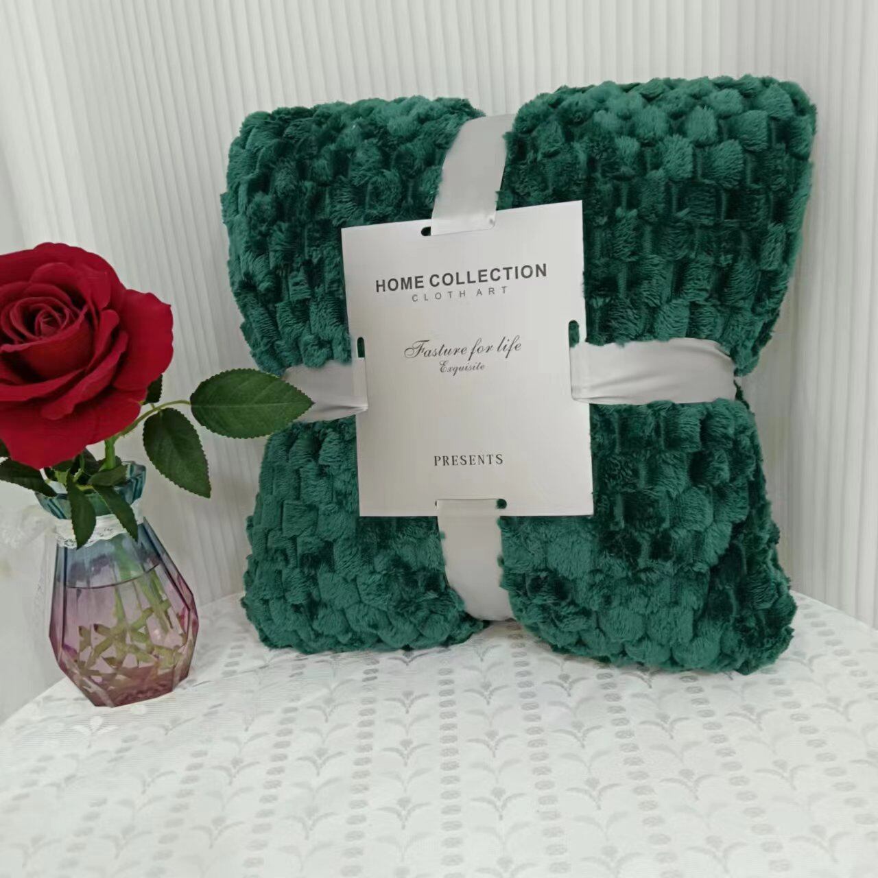 Thick Solid Color Flannel Blanket Air Conditioning Throw Blankets Warm Sofa Cover Hugging Beds-blankets