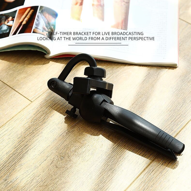 Multifunctional Portable 360-degree Rotating Extendable Tripod Mobile Phone Holder Home Desktop Live Broadcast Camera Cellphone Stand