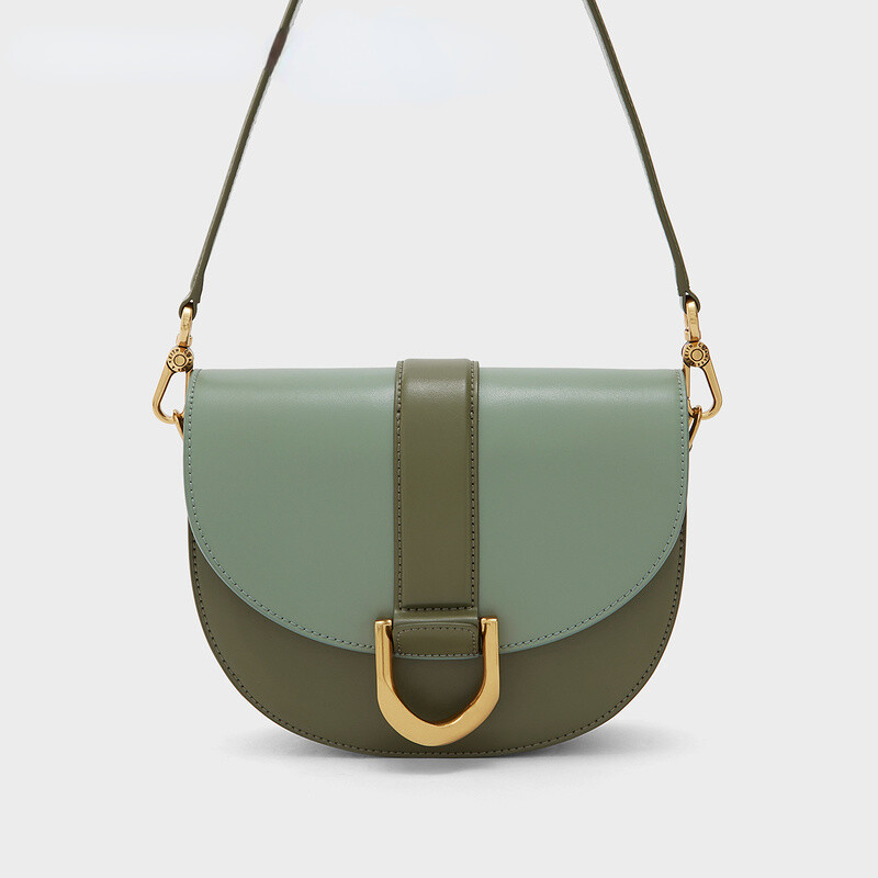 CHARLES and KEITH CK280781412 Large metal horseshoe buckle handheld retro saddle bag Lazada