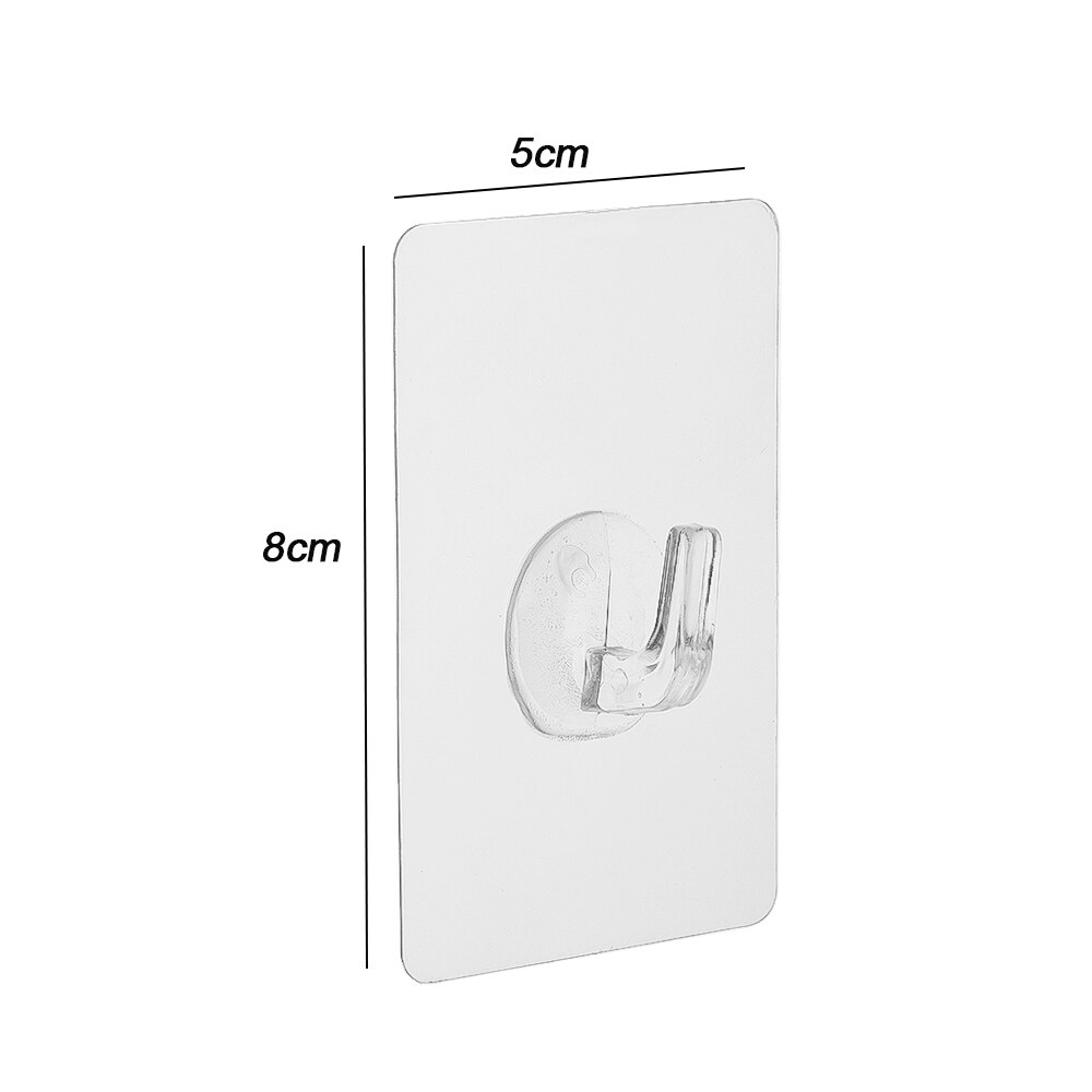 Feelife 1-30pcs Self Adhesive Hooks Transparent Door Wall Hangers Hooks Heavy Load Rack Kitchen Bathroom Organizer Towel Holder