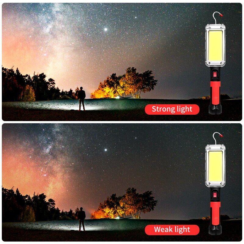 Siêu Đèn pin sáng LED Đèn làm việc COB LED Đèn làm việc Móc Nam Châm Đèn Cắm Trại đèn pin USB Có Thể Sạc Lại Không Thấm Nước Đèn Khẩn Cấp Có Thể Sạc Lại Sửa Chữa Ánh Sáng cầm tay nhẹ Cho Xe Đèn Pin Đèn làm việc