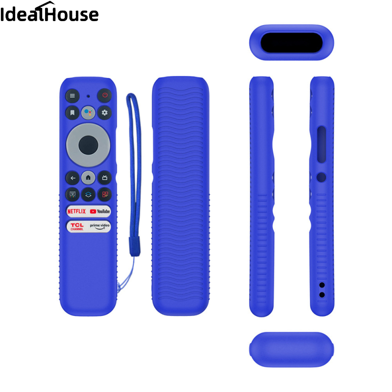 IDealHouse【100%Original】Tv Remote Control Silicone Cover Anti-fall Dust Protective Case Remote Sleeve Compatible For Tcl Rc902n Fmr1