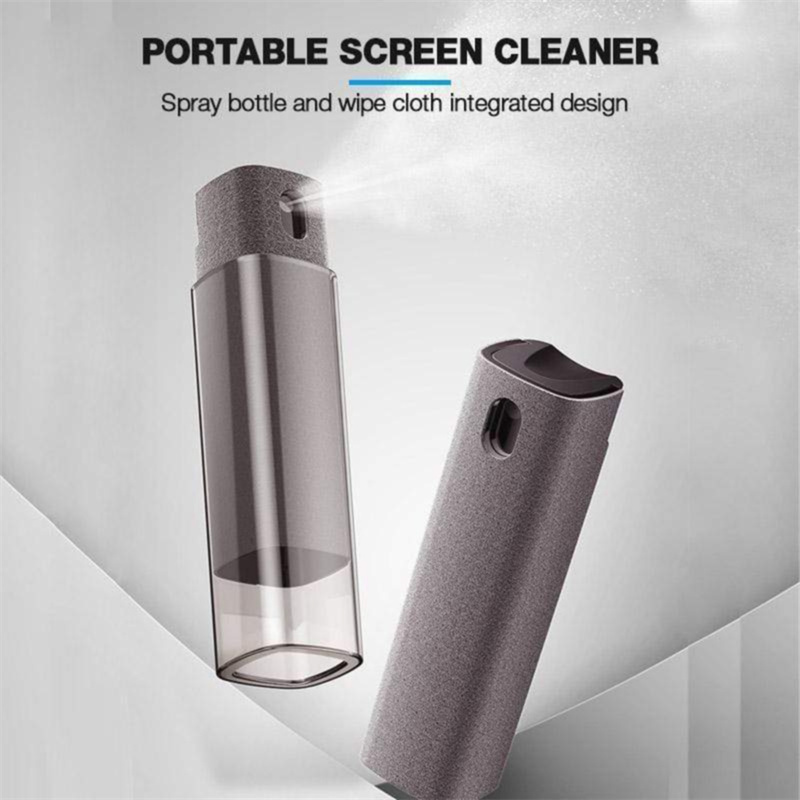 Bộ Bình Xịt Vệ Sinh Màn Hình Vi Sợi 2in1 Khăn Lau Kính Vi Sợi Cho Máy Tính Điện Thoại Di Động