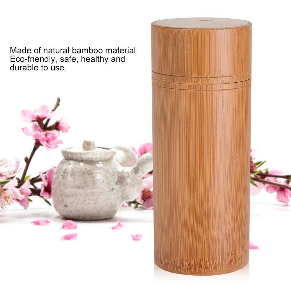 Portable Bamboo Tea Jar Storage Holder Container Box