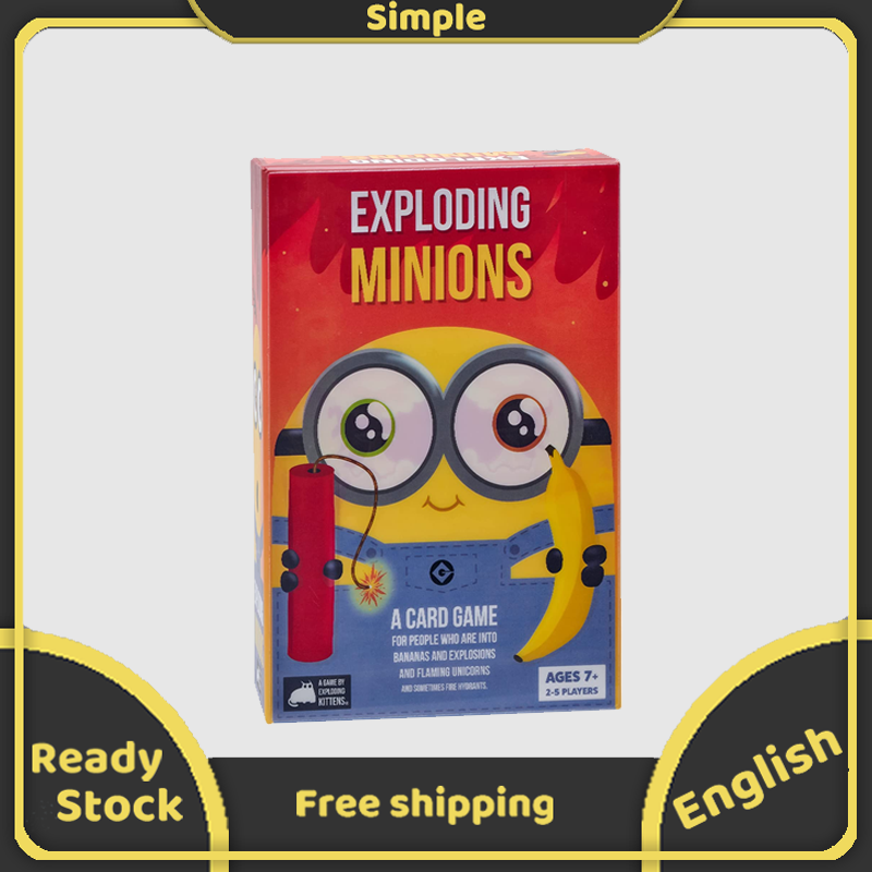 Exploding Minions Card Game English Version 2-5 Players from 7+ Years Card Game