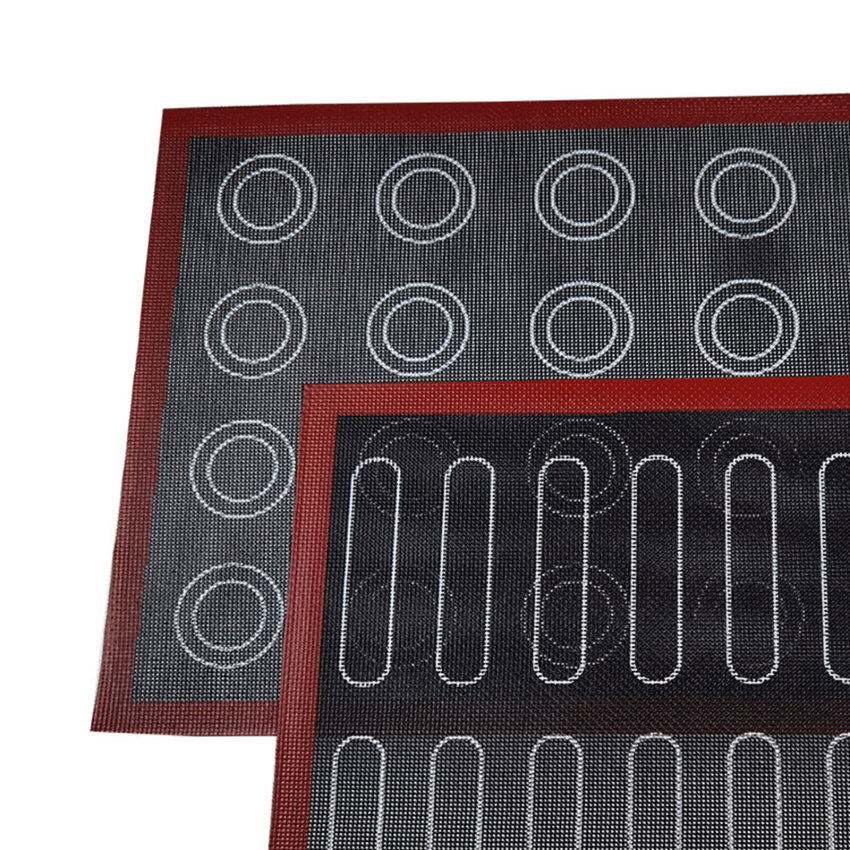 Tấm Nướng Silicon Tấm Nướng Bánh Macaroon Silicon Chống Dính Nửa Tấm Tấm Nướng Bánh Hoàn Hảo Bộ Dụng Cụ Làm Bánh Quy Để Làm Bánh Macaron, Bánh Ngọt, Bánh Mì Và Bánh Ngọt
