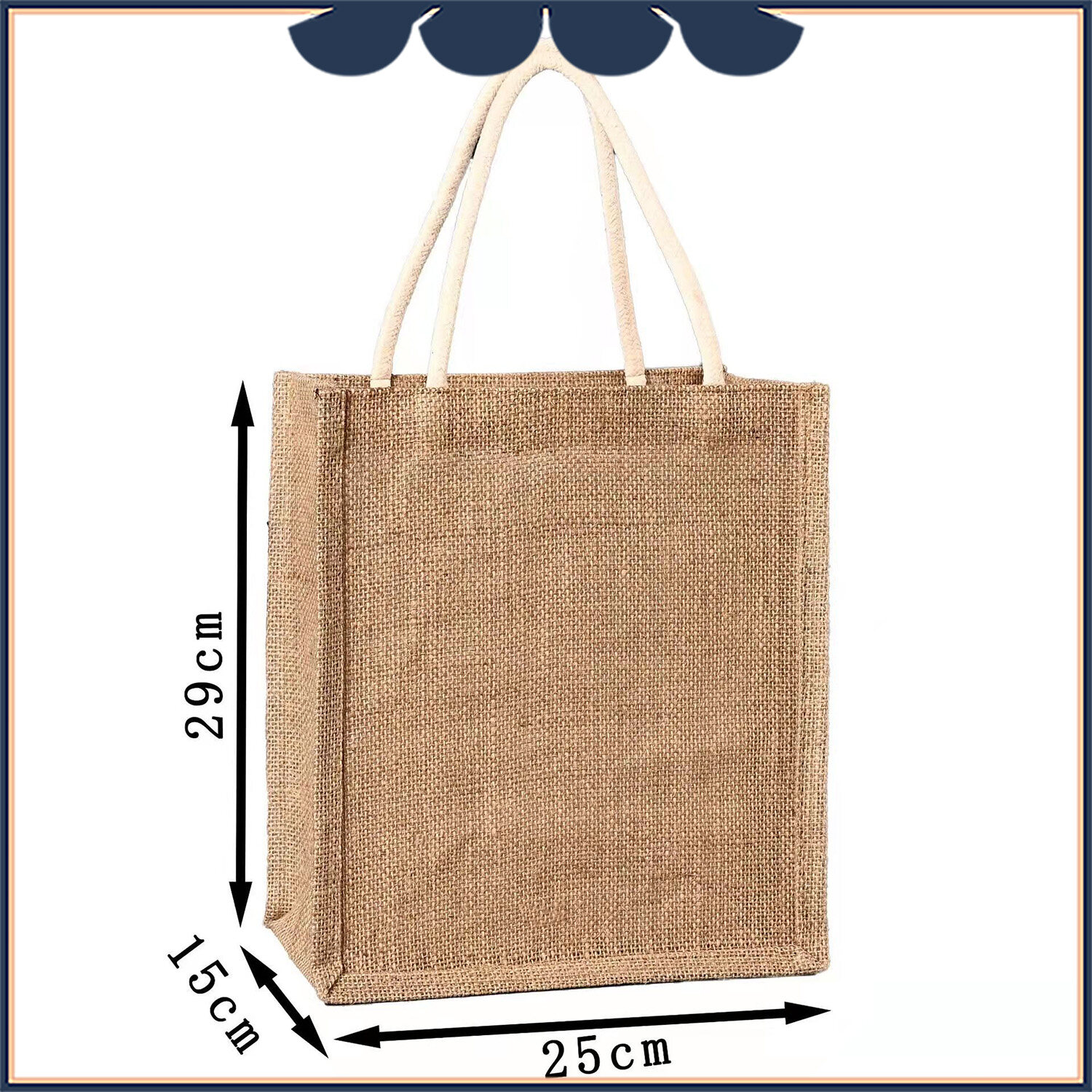 [Cloud Bazaar] DIY Muji Plain Jute Bag Raw White String Recycle Bag Go