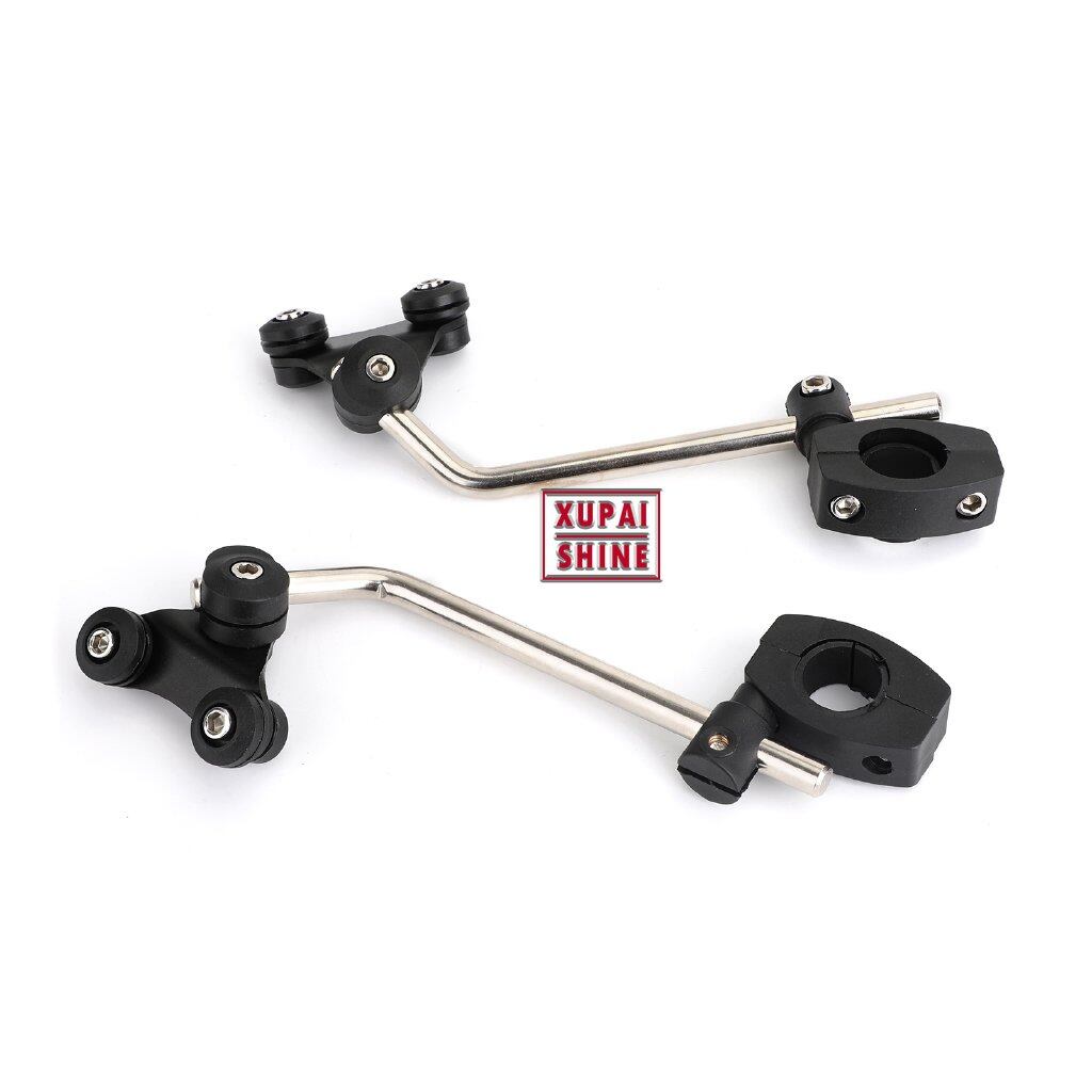 【XPS】Universal Windscreen Bracket holder 7/8" 22mm Standard Handlebar Windshield Mount Clamp Black