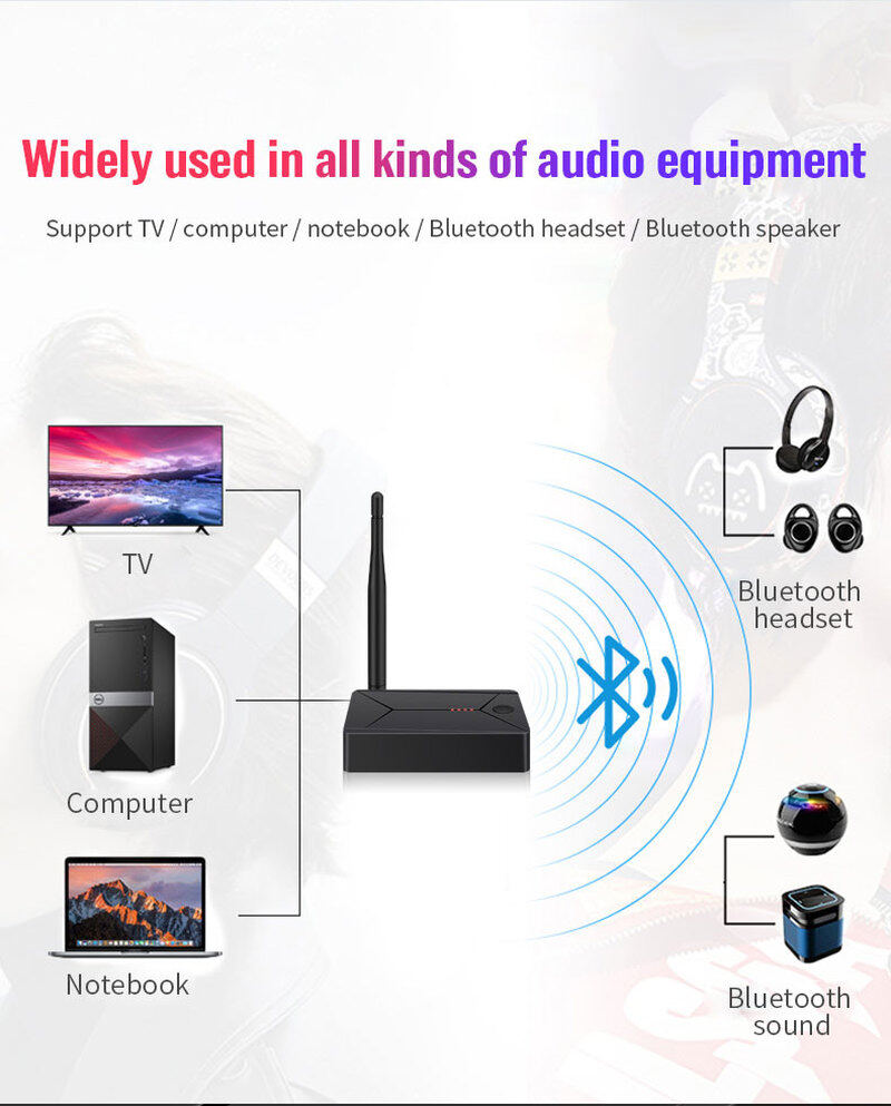 Bluetooth 5.0 Wireless Audio Bluetooth Transmitter Wireless Adapter 3.5Mm Coaxial Optical Fiber Input For TV PC Earphone Headset