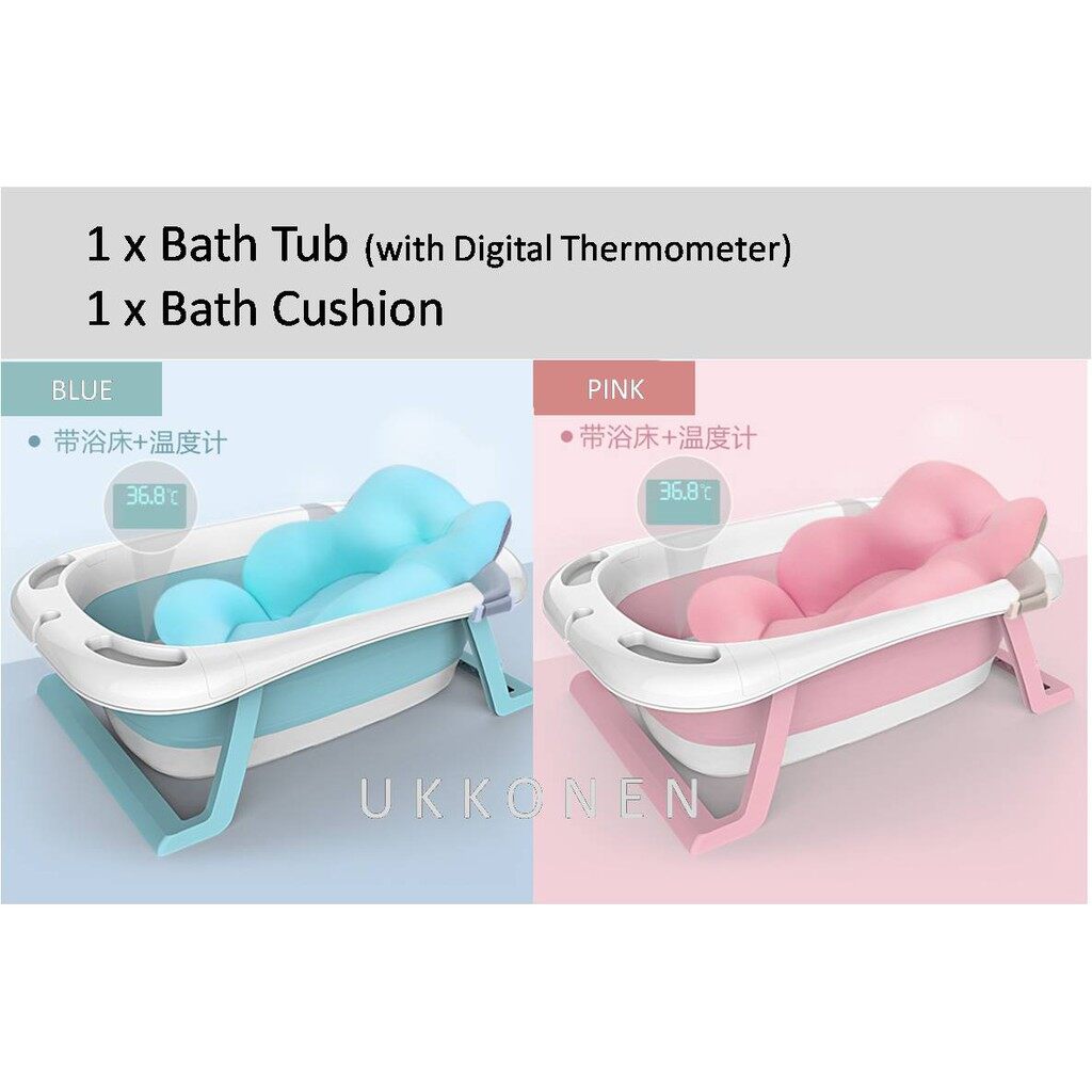 baby bath tub with digital thermometer