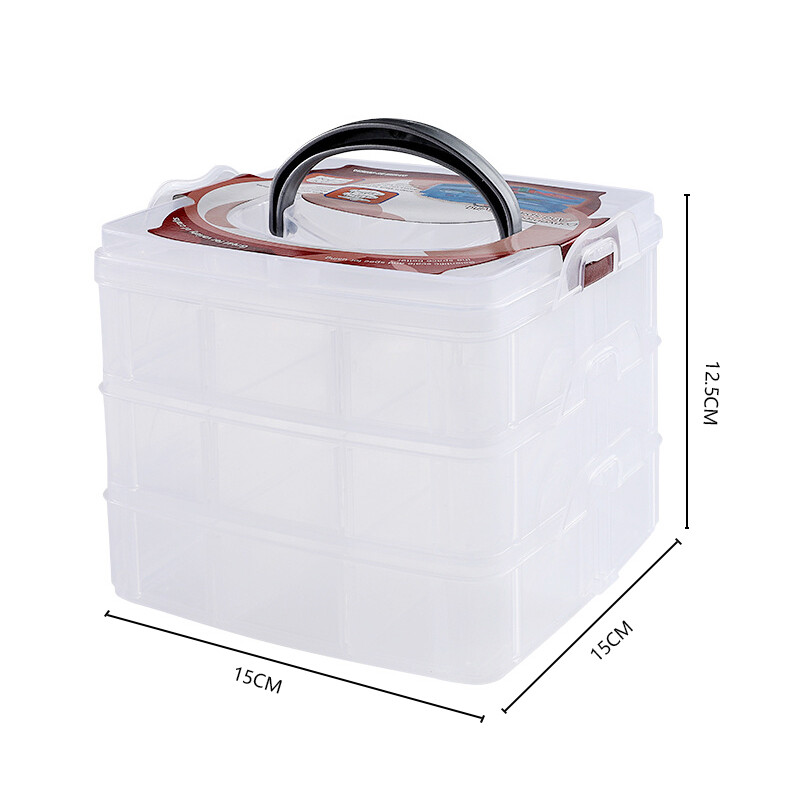 Plastic Detachable Adjustable Components Compartment Storage Organizer Parts Boxes Cases For Screws,Hardware And Crafts, Clear White