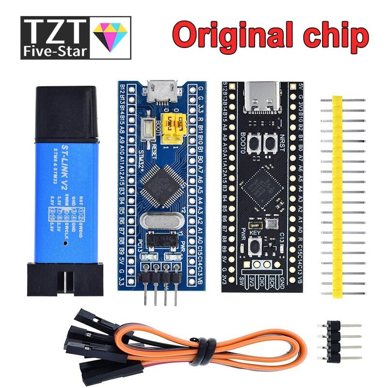 STM32F103C8T6 CH32F103C8T6 ARM STM32 Minimum Development Board STM32F401 STM32F411 + ST-LINK V2 Download Programmer