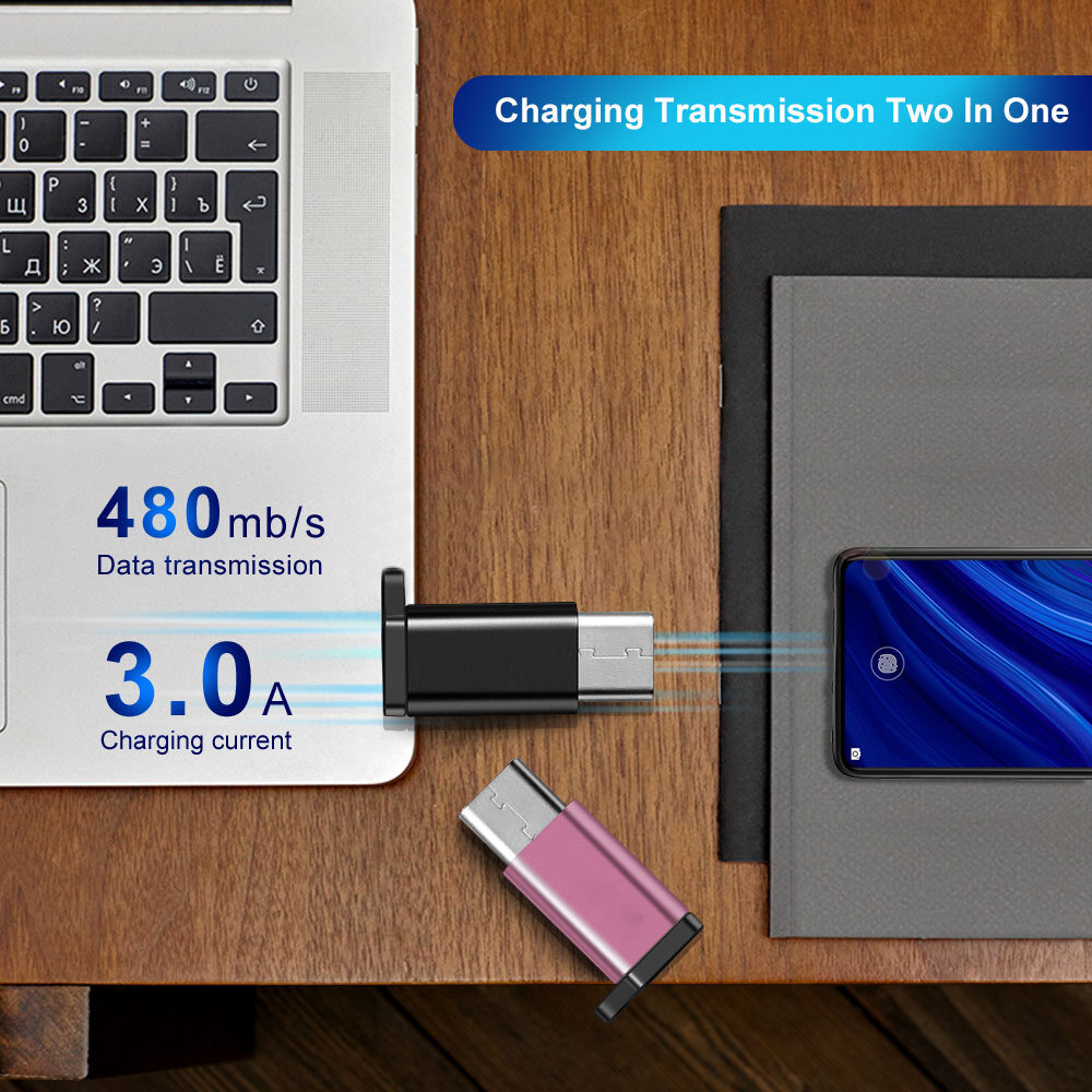 Bộ Chuyển Đổi OTG Loại USB C Micro USB Sang Type-C / C - USB3.0 Bộ Chuyển Đổi Cáp Micro USB/Type-C Sang Cổng Kết Nối Lightning Của Apple 8 Pin Cho Macbook Pro Samsung S10 Plus Sạc Nhanh Micro USB Apple iPhone iPad Cáp OTG
