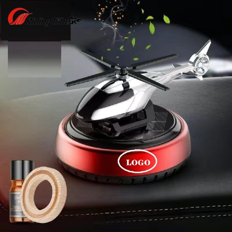 Riding Tribe Car Air Freshener Helicopter Solar Powered Plane Fragrance Diffuser Ornament Perfume Auto Accessories