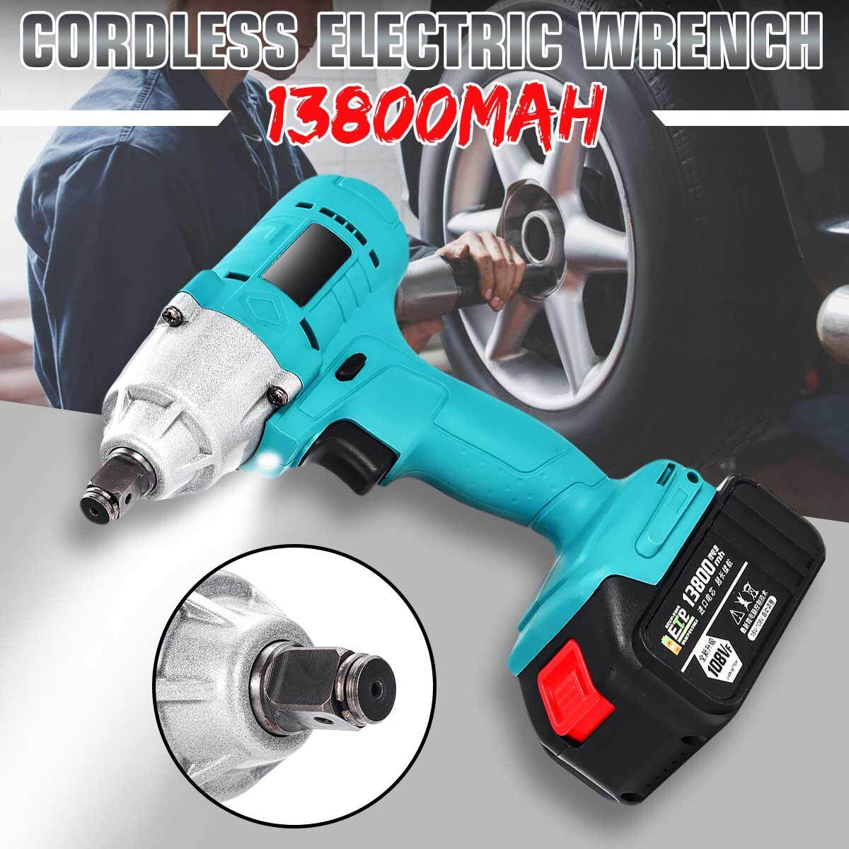 108VF 13800mAh Electric Cordless Impact Wrench High Torque Drill Tool 3800RPM
