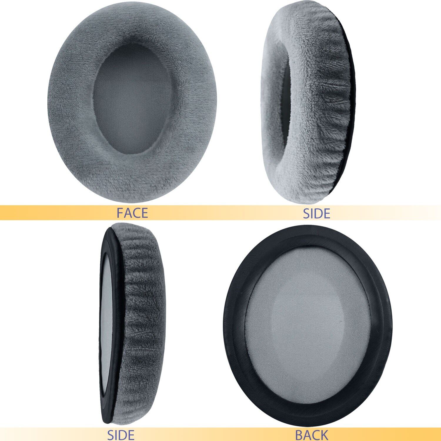 DEERVEER Replacement Earpad For HyperX Cloud Silver,II, Alpha,Alpha PRO,Alpha S Headphones Thicken Memory Foam Cushions Headband