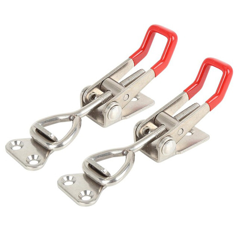 HUAKUN 1PC Catch Lock Portable Cabinet Boxes Adjustable Lever Handle Clamp Toggle Latch Hasp