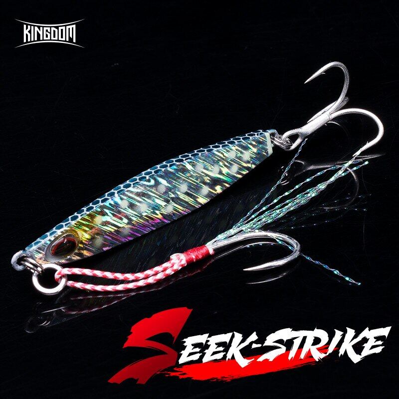 kingdom SEEK STRIKE Metal Casting Jig Fishing lures 8g 14.7g 24.3g Shore Cast Jigging spoon Lead Fish good action Hard Baits