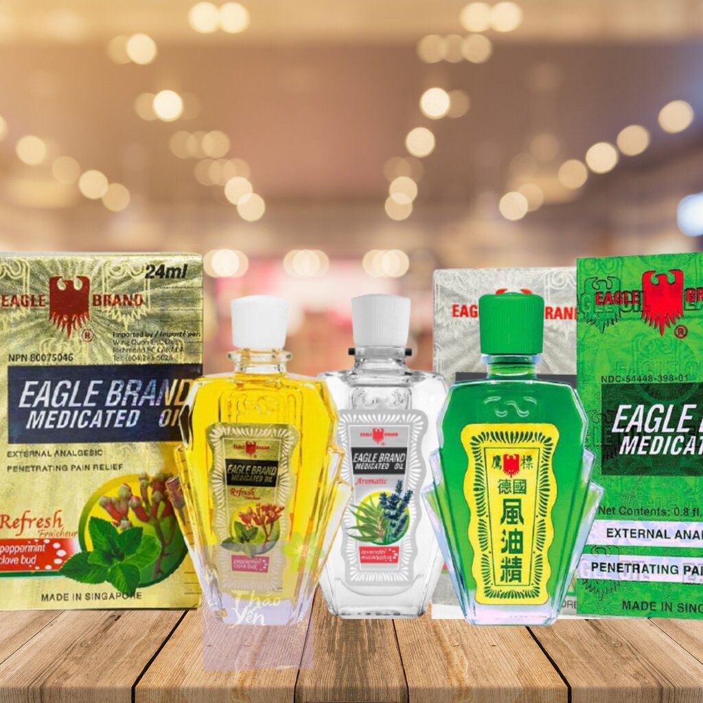 Dầu Gió Con Ó Eagle Brand 24ml hàng Mỹ (con ó trắng, con ó vàng, con ó xanh)