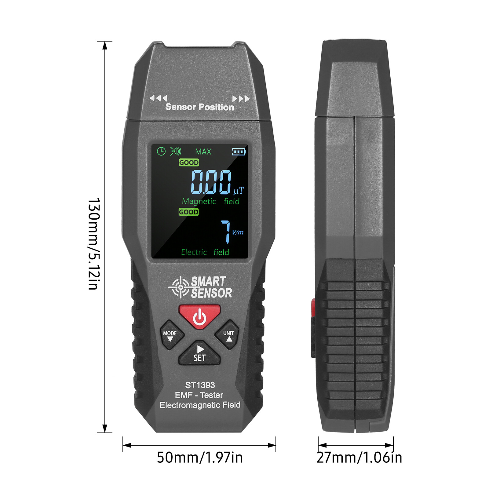 KKmoon SMART SENSOR ST1393 EMF Meter Electromagnetic Field EMF Detector Handheld Mini Digital LCD Electromagnetic Field Radiation Tester